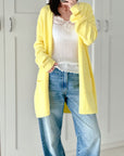 mittel-lange Strickjacke, 6 Farben