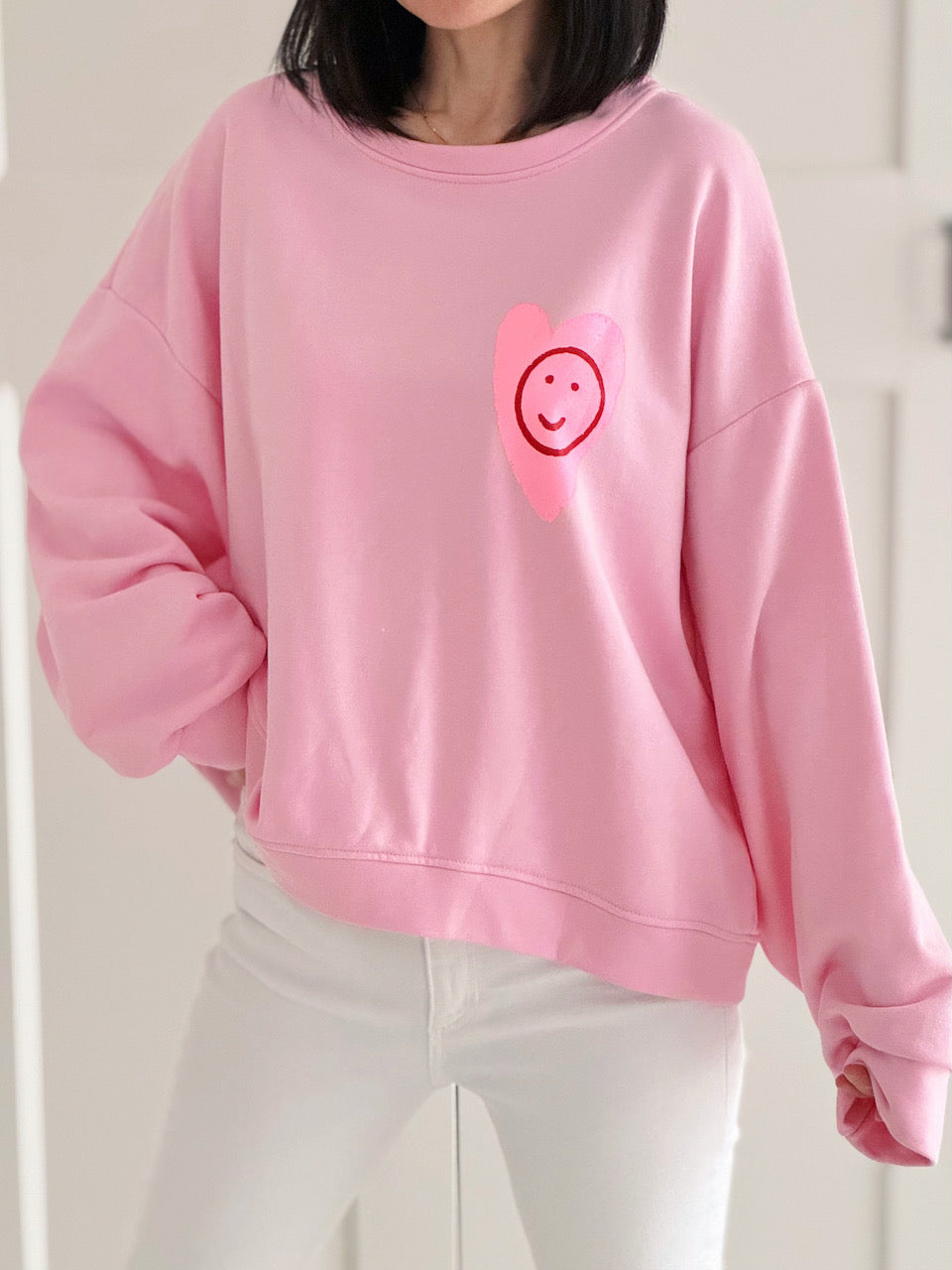 Sweatshirt, Love-Herz, 2 Farben