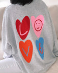 Sweatshirt, Love-Herz, 2 Farben