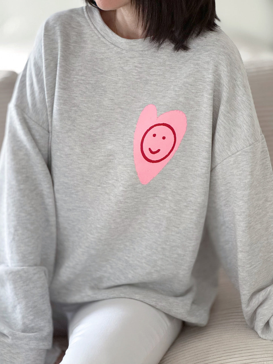 Sweatshirt, Love-Herz, 2 Farben