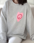 Sweatshirt, Love-Herz, 2 Farben