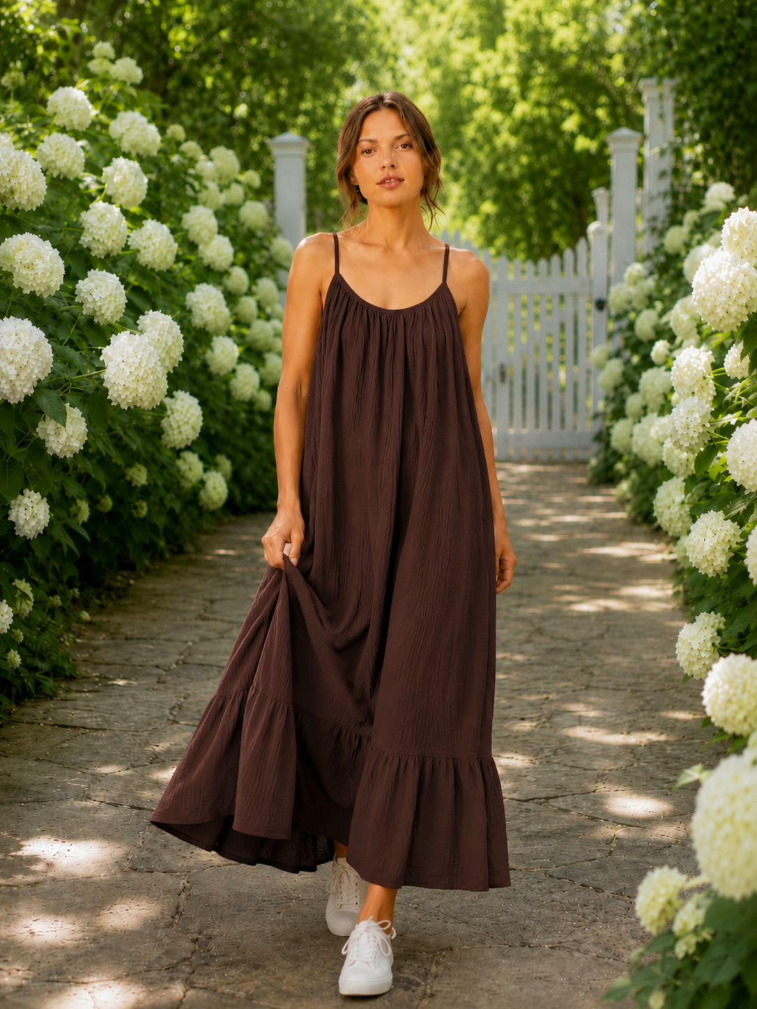Musselin Sommerkleid, 4 Farben
