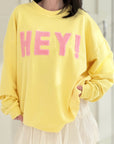 Sweatshirt, 3D-HEY!, 6 Farben, Gelb