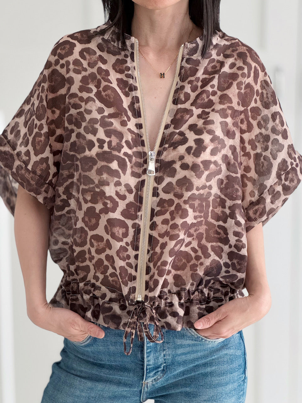 leichte Zip-Jacke, Leo