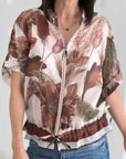 leichte Zip-Jacke, Floral