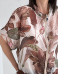 leichte Zip-Jacke, Floral