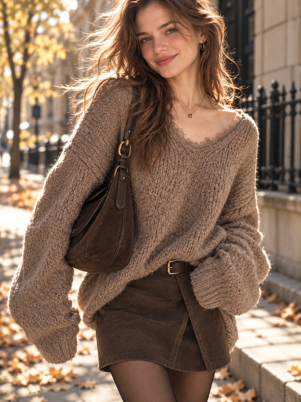 Pullover, Spitzen-V-Ausschnitt, 7 Farben