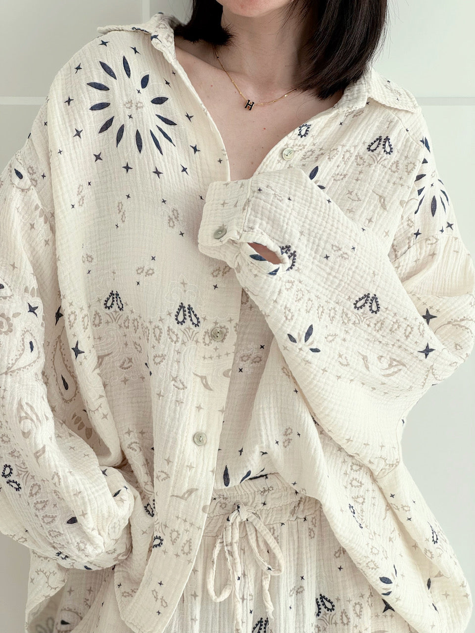 Musselin Bluse, Paisley, 4 Farben