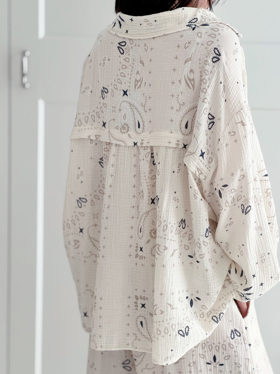 Musselin Bluse, Paisley, 4 Farben