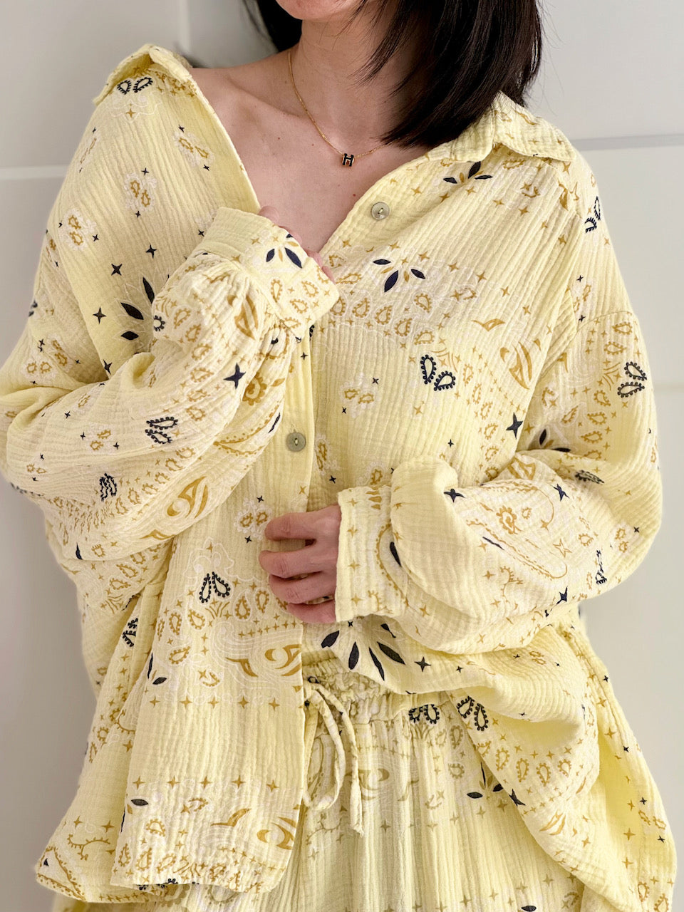 Musselin Bluse, Paisley, 4 Farben