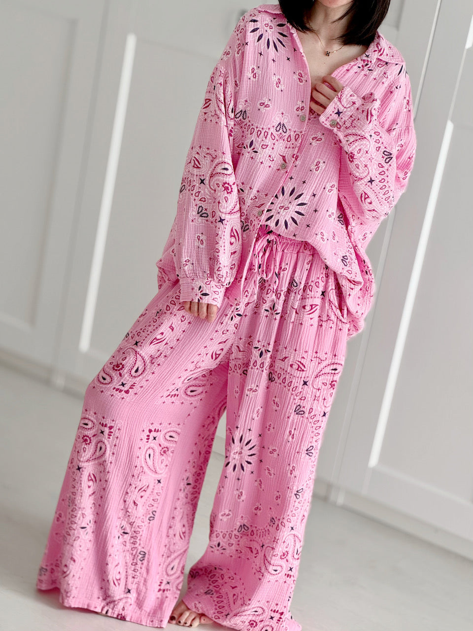 Musselin Bluse, Paisley, 4 Farben