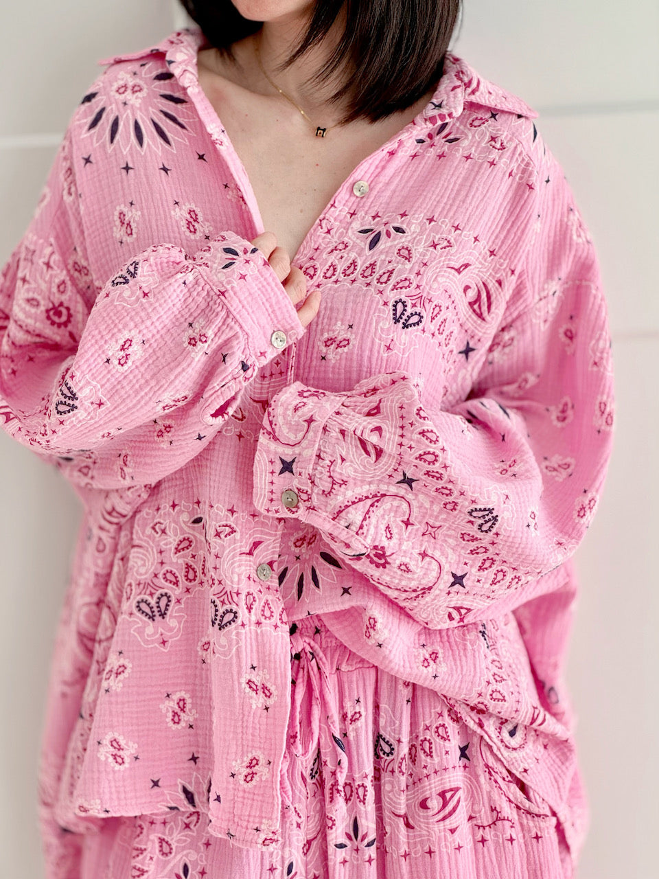 Musselin Bluse, Paisley, 4 Farben