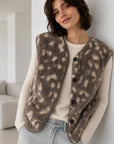 Teddyweste, Leo, Taupe-Beige