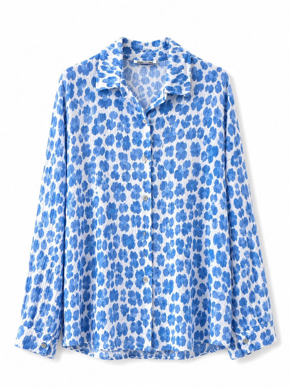 Musselin Bluse, Wild-Leo, Blau