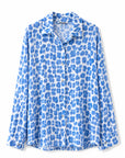 Musselin Bluse, Wild-Leo, Blau