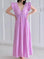 Musselin Kleid, rückenfrei, ärmellos, Lavendel-Streifen