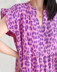Musselin Tunika, Wild-Leo, Violett