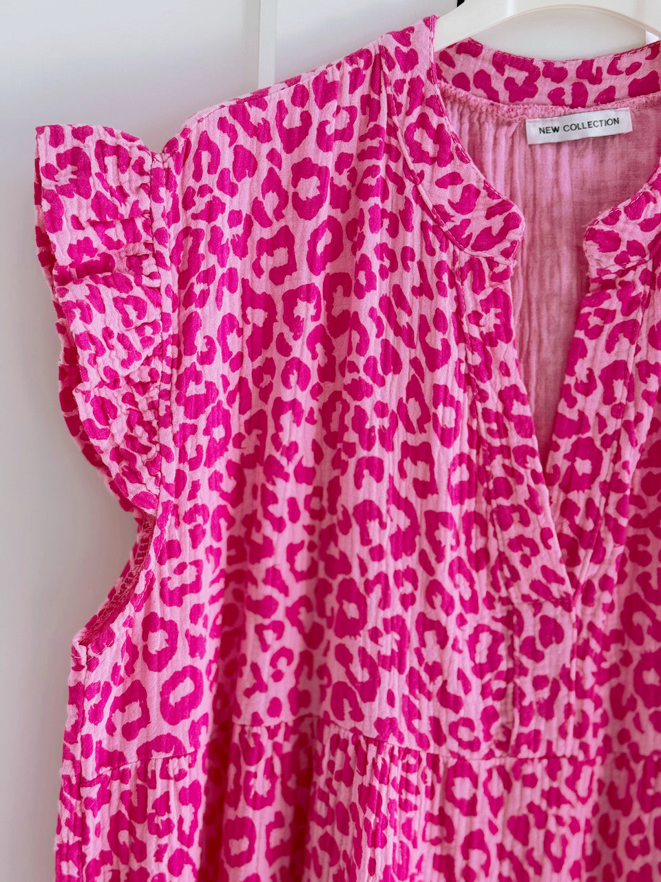 Musselin Tunika, Leo, Hotpink