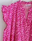 Musselin Tunika, Leo, Hotpink
