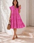 Musselin Tunika, Leo, Hotpink