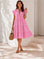 Musselin Tunika, Streifen, Pink-Rosa