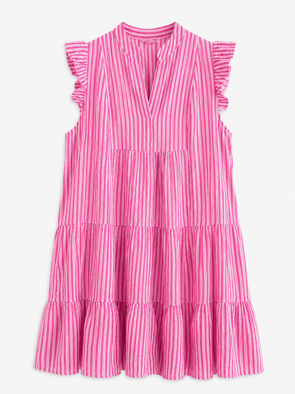 Musselin Tunika, Streifen, Pink-Rosa