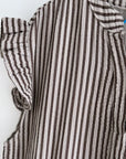 Musselin Tunika, Streifen, Schoko-Taupe