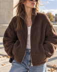 Teddyjacke, Reißverschluss, 3 Farben