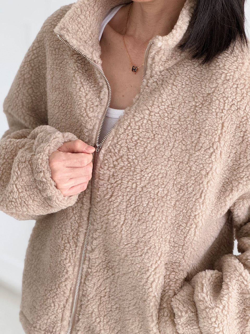 Teddyjacke, Reißverschluss, 3 Farben