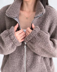 Teddyjacke, Reißverschluss, 3 Farben