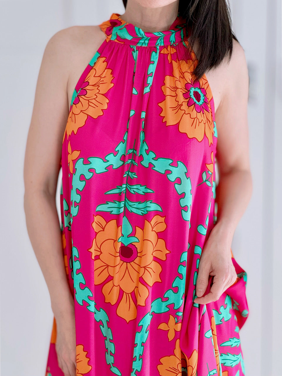Seiden-Maxikleid, Sommertraum