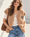 Teddyweste, Leo-Herz, Camel
