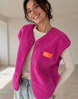 Teddyweste, Dress for Yourself, Hot-Pink