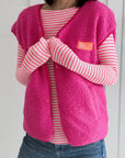 Teddyweste, Dress for Yourself, Hot-Pink