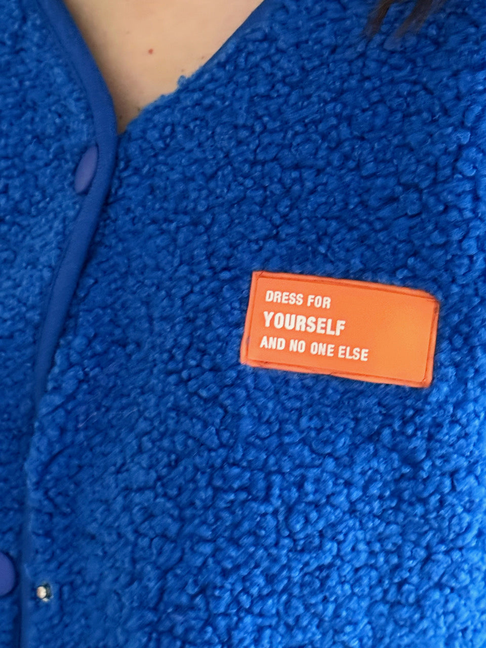 Teddyweste, Dress for Yourself, Royalblau
