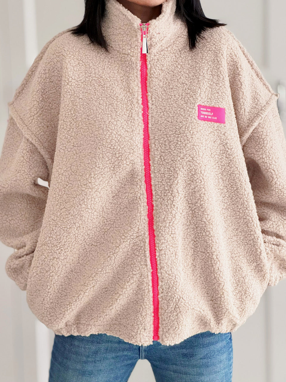 Teddyjacke, Dress for Yourself, Beige