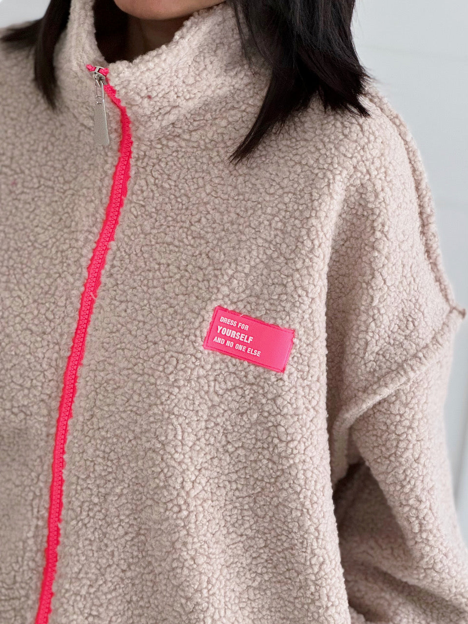 Teddyjacke, Dress for Yourself, Beige