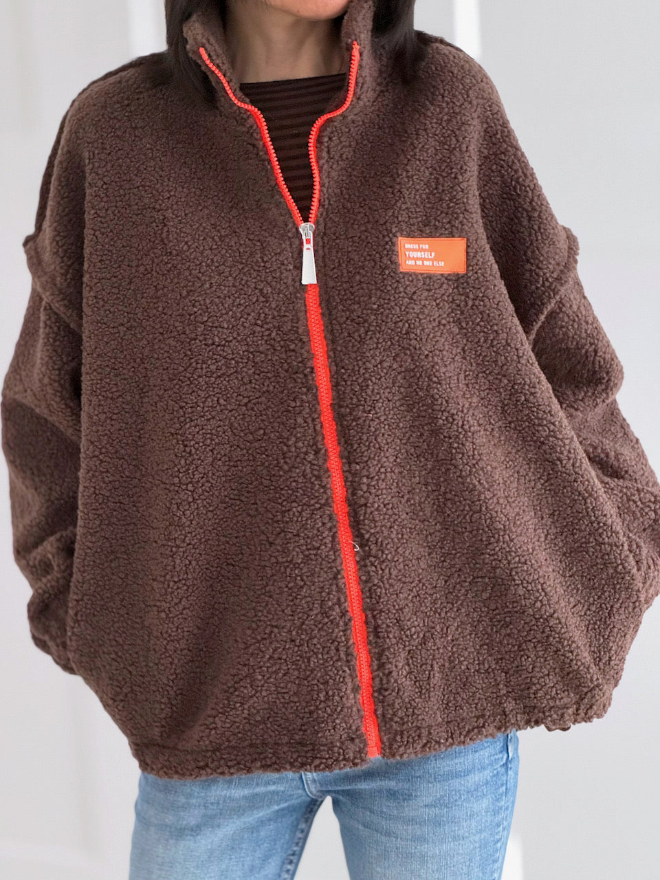 Teddyjacke, Dress for Yourself, Schoko