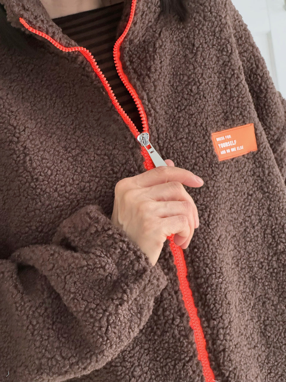 Teddyjacke, Dress for Yourself, Schoko