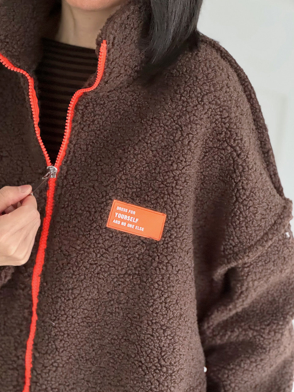 Teddyjacke, Dress for Yourself, Schoko