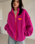 Teddyjacke, Dress for Yourself, Hot-Pink