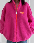 Teddyjacke, Dress for Yourself, Hot-Pink