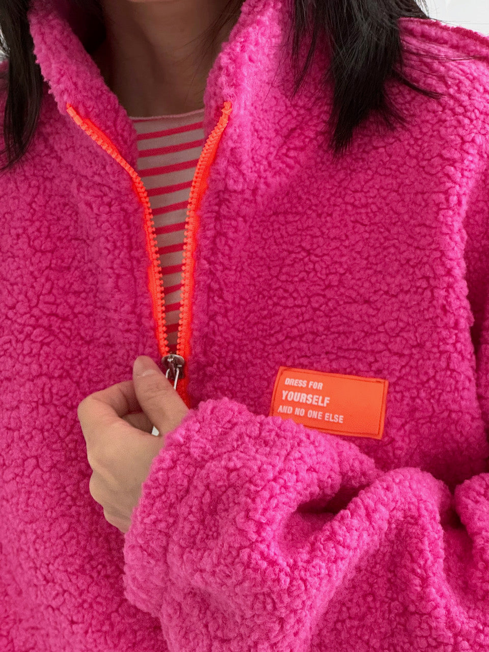 Teddyjacke, Dress for Yourself, Hot-Pink