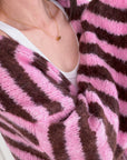 Strickjacke, Streifen, 3 Farben