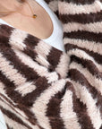 Strickjacke, Streifen, 3 Farben