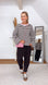 Longsleeve, Streifen, Farbkragen, Schoko