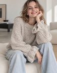 Pullover, Boulcé, Beige