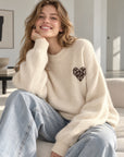 Pullover, Leo-Herz, Cremeweiß