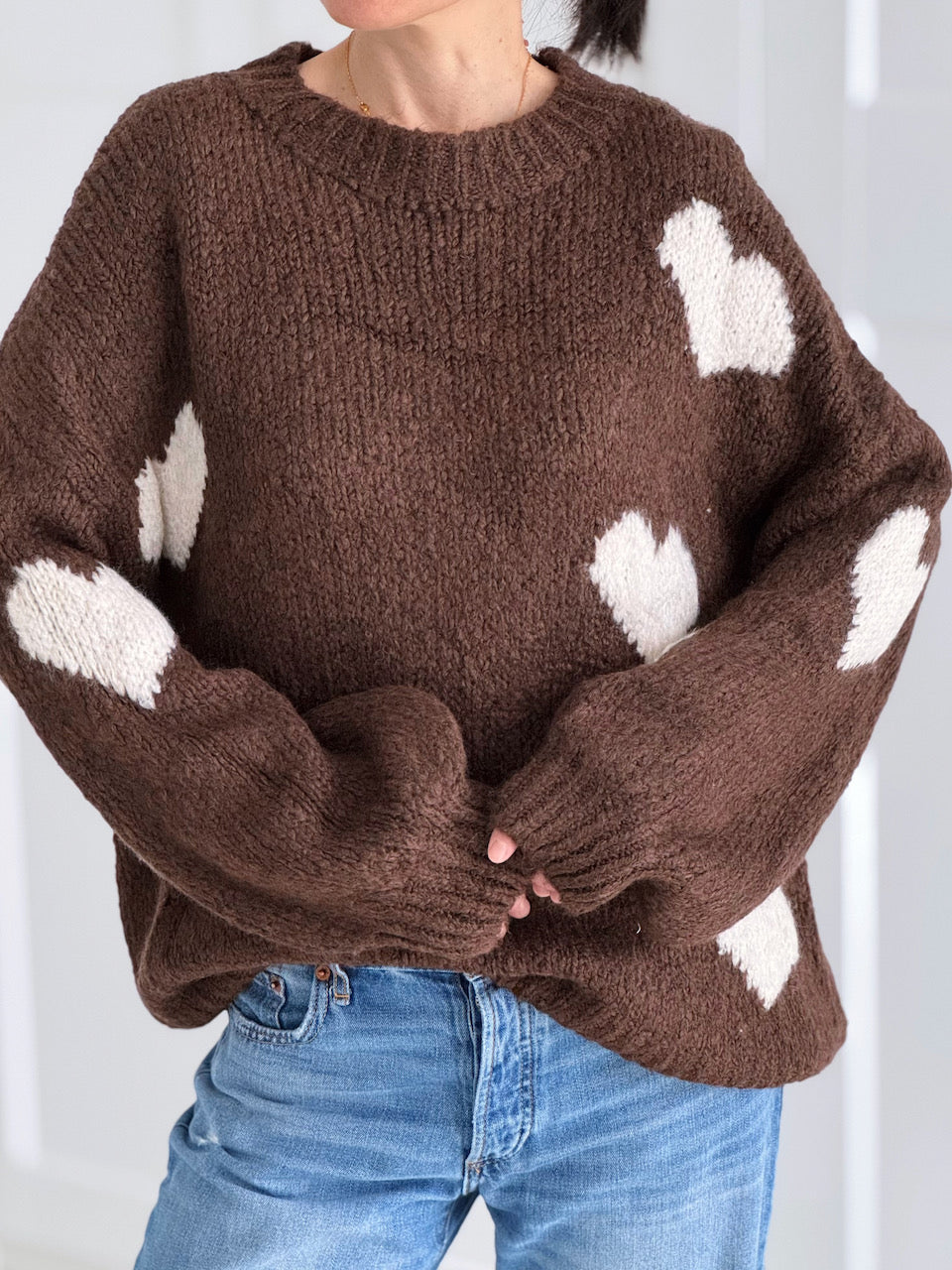 Pullover, Herzen, Schoko