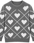 Pullover, Herzen & Argyle, Grau